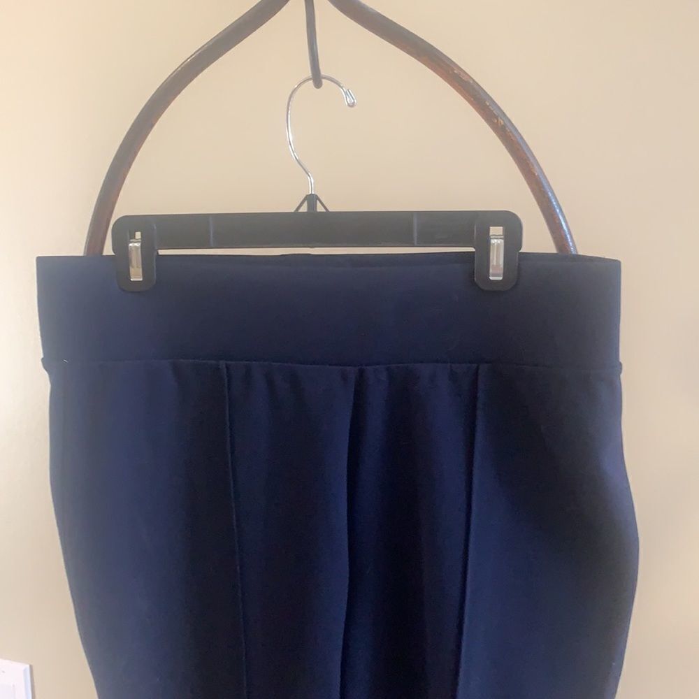 Navy Stretch Pull On Knit Pants